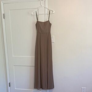 Show Me Your MuMu Taupe Maxi Dress